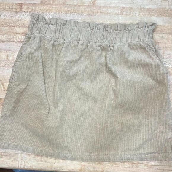 Copper Key Tan Corduroy Mini Skirt Size XL - Picture 6 of 8